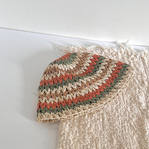 Hợp Thời Trang Dệt Sọc Xô Hat Trọng Lượng Nhẹ Rơm Ngư Dân Cap Upf50 + Mặt Trời Bảo Vệ Mùa Hè Bãi Biển Kỳ Nghỉ Hat - Product Image 6