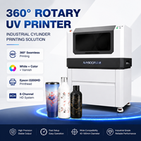 Imprimante UV industrielle cylindrique rotative à 360 degrés Baysoon pour bouteilles, gobelets et cylindres, avec vernis couleur blanc