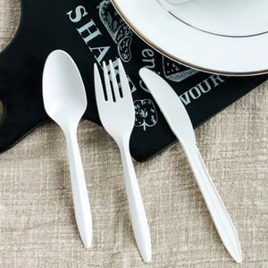 Juego de cubertería de plástico desechable, de seguridad alimentaria y durabilidad, ligera, Económica - Product Image 6