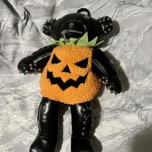 Hot Bán Punk Thiết Kế Phim Hoạt Hình Ba Lô Dễ Thương Goth Halloween Bí Ngô Gấu Búp Bê Ba Lô Cho Người Lớn Phụ Nữ Phụ Nữ - Product Image 6