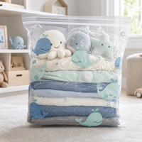 Sacs de compression sous vide écologiques à motifs réutilisables pour l'organisation de la chambre d'enfant, vêtements, literie, chaussures, rangement de voyage