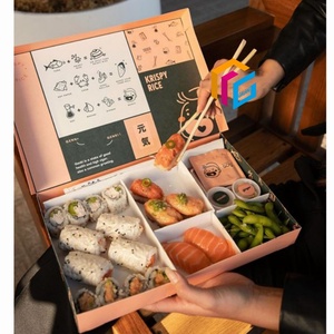 Caja de Embalaje Plegable Personalizada para Sushi, de Calidad Alimentaria, para Llevar, con Tapa Abatible, para Aperitivos, Brownies y Pasteles, con Insertos - Product Image 4