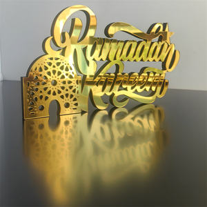 Décoration de <span class=keywords><strong>table</strong></span> créative en acrylique 3D en forme de croissant de lune pour le Ramadan 2025 – Ornement décoratif DIY pour les fêtes islamiques et musulmanes - Product Image 2