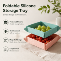 Sous-plat pliable en silicone résistant à la chaleur, antidérapant et épais pour bols, assiettes et rangement d'ustensiles de cuisine