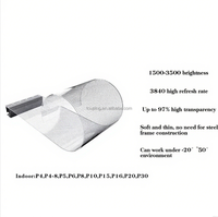 Pantalla LED de Malla Adhesiva Transparente y Flexible para Carteles Digitales SDK, Superfina de 2.5mm P6/P8/P10, Pantalla de Video para Tiendas Minoristas