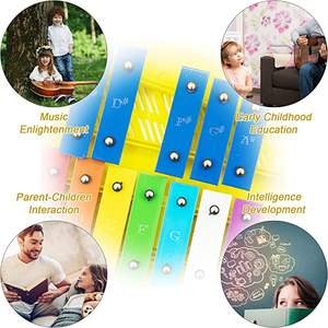Xilófono Educativo Colorido HUASHENG, Instrumentos Musicales para Niños, 2 Mazos Seguros, Función de Enseñanza, Regalos, Juguetes - Product Image 6