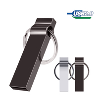 LLavero de metal a prueba de agua U Disk Nueva llegada USB Flash Drive 16GB 32GB 64GB 128GB Memory Stick USB Stick Pen Drive