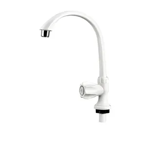 Concise Style Wall Mounted Bibcock Water Tap Plastic PP/ABS Kitchen Faucets Sink Mounted Kitchen Faucets