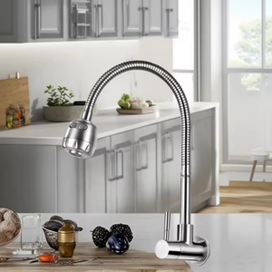 सब्जी वाशिंग बेसिन के लिए रिट्रेटेबल स्प्रेड के साथ सार्वभौमिक स्टेनलेस स्टील सिंगल कोल्ड टैप के साथ सिंगल कोल्ड टैप - Product Image 6