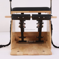 DEREN W77-X Chaise Combo Pilates en Bois de Chêne et d'Érable Durable pour Exercices de Fitness, Chaise Wunda pour Studio de Pilates et Gymnastique Corporelle Équilibrée