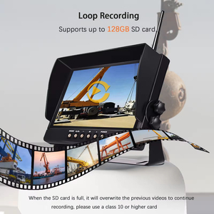 9 inch không dây cẩu tháp hệ thống giám sát IPS màn hình 30x zoom quang học 1080P HD tốc độ cao quan sát máy ảnh DVR đảo chiều Kit - Product Image 2