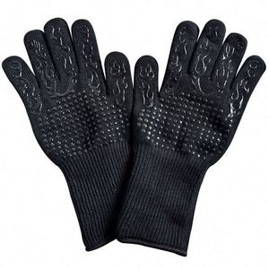 Double Oven Mitts Non-Slip BBQ and Baking Tool <b>Grilling</b> <b>Cooking</b> Oven Mitts - Product Image 2