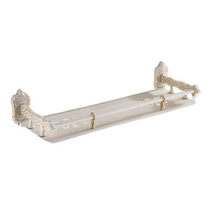 European space aluminum antique ivory white bathroom storage shelf wall hanging 2-storey bathroom pendant