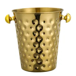 Happycooking stainless steel bucket fashion style champagne ice bucket six bottles metal champagne carrier