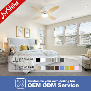 1stshine ventilateur de plafond led fantaisie 42 pouces 4 pales réversibles MDF ventilateur de plafond à distance intelligent - Product Image 4