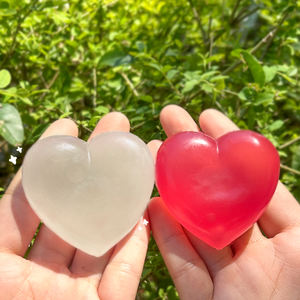 Jouets en plastique à changement de couleur à rebond lent en maltose, balles de décompression amusantes en forme de cœur à pincer, jouets unisexes pour la Saint-Valentin - Product Image 1