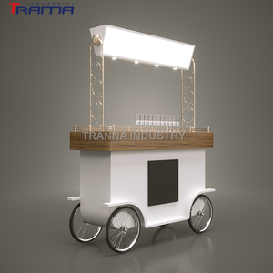 Gelato Ice Food Vending Carts Unique Metal Street Lottery Mobile <b>Car</b> With Window - Product Image 3