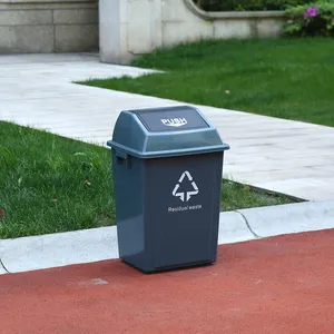 MARTES SL002 umweltfreundlicher 50-Liter-Kunststoff-Mülleimer Mülleimer mit Deckel Großhandel Außenbereich Recycling-Abfallbehälter Mülleimer