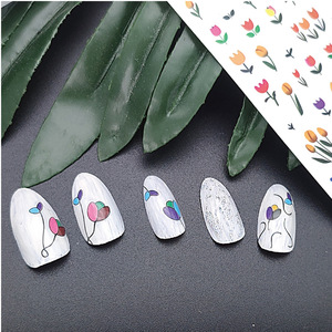 Graffiti europeo y americano Comercio exterior Transfronterizo Venta caliente Mariposa Flor Cara Autoadhesivo Pegamento trasero Clavo - Product Image 2