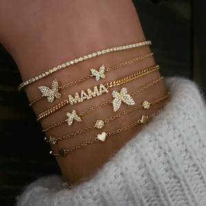 Collar de Moda con Dos Mariposas y Circonitas, para Mujer, Regalo, Venta al Por Mayor - Product Image 3