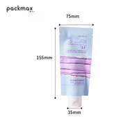 Tube cosmétique souple rechargeable à couvercle rabattable en PE/Alu haute luminosité pour soins de la peau, écran solaire, sérum, masque à l'argile, feuille d'aluminium
