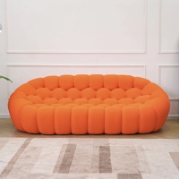 Fauteuil de compression moderne en tissu, une place, dossier capitonné, rembourrage en mousse, siège modulaire convertible pour salon