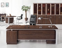 Robuste en bois marron traditionnel, usine unique, ergonomique avec tiroir, vente en gros, lot de bureau d'ordinateur