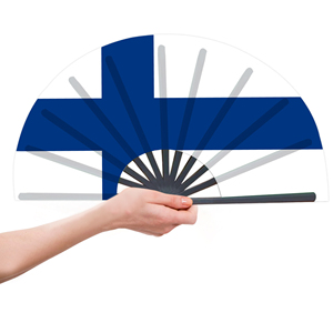 Abanicos Plegables de Bambú con la Bandera de Finlandia al por Mayor, Abanico de Mano para Carnaval, Boda, Festival, Fiesta, Agencia de Viajes - Product Image 2