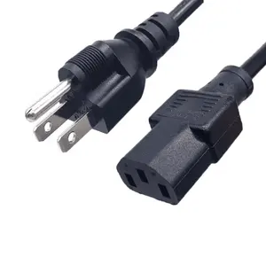 Venta al por mayor de alta calidad Japón Cable de alimentación JIS 3 Pin enchufe JET Certificación Japón PSE IEC C13 cable de alimentación