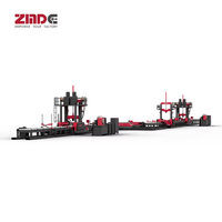 Línea de Producción de Vigas en H Semiautomática ZMDE, Máquina de Enderezamiento de Ensamblaje de Soldadura de Estructuras de Acero Controlada por PLC, con Alta Capacidad de Carga