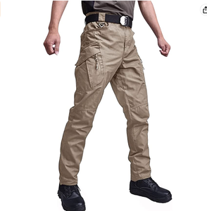 DFP0227 Pantalons cargo pour hommes, en stock et sur mesure, pantalons tactiques d'extérieur pour hommes, pantalons de randonnée légers en ripstop avec plusieurs poches - Product Image 1