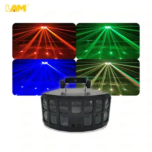 Nachtclub-Effekt licht Doppels chicht Schmetterling LED-Strahl Laserlicht RGBW 4 in1 LED-Strahl wäsche Disco Bar Lichter Laser projektor