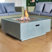 Le foyer au gaz table de foyer de jardin extérieur foyer au gaz foyer de jardin mobilier d'extérieur cadre en aluminium cheminée