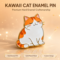 Broches en métal peintes à l'émail personnalisées, badges décoratifs en forme de chat, adaptés aux cadeaux d'entreprise et aux accessoires vestimentaires