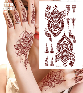 Flower Waterproof Temporary <b>Tattoo</b> Sticker for Nail Body Application <b>Paper</b> Decal for Festival Party Makeup Professional Use - Product Image 1