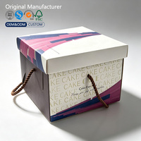 Boîte de rangement personnalisée en carton ondulé de qualité alimentaire pour pâtisseries, support d'emballage de bureau pour desserts, boulangerie, collations et cadeaux