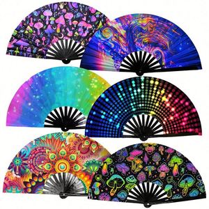 Wholesale Glow UV <b>Large</b> Hand <b>Fan</b> - Product Image 5