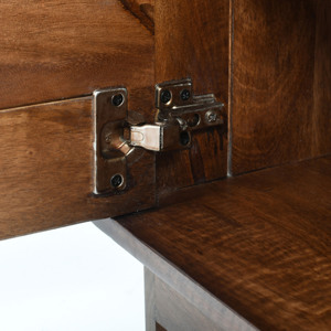 Wood Nightstand With 1 <b>Drawer</b> Walnut Finish Modern <b>Storage</b> Side Table <b>For</b> Bedroom Living Room - Product Image 4