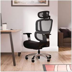 Chaise multifonctionnelle Alera Minverva Pro, capacité de charge de 275 lb, hauteur d'assise de 17,7 po à 21,4 po, siège et dossier noirs, base noire en mousse de nylon - Product Image 5