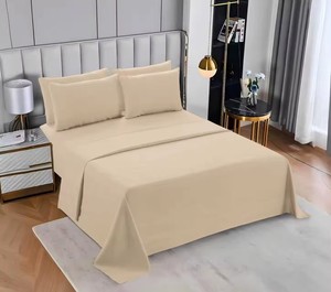Ensemble de draps de lit de luxe 6 pièces pour lit <span class=keywords><strong>Queen</strong></span> et King <span class=keywords><strong>Size</strong></span>, vente en gros, comprenant drap plat et taies d'oreiller, draps de lit d'hôtel - Product Image 4
