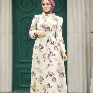 2024 New Design White Satin Abaya Dress For Muslim Ladies New Fashion Plus Size For Women Muslim Dress