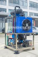 Machine à glace en tubes de 1 tonne, machine à glace industrielle de 1000 kg/jour, machine à glace en tubes, refroidissement par air et eau