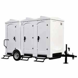 Cabinas portátiles de remolque de baño móvil de estilo europeo de lujo comercial hechas de panel sándwich para uso en el parque - Product Image 3