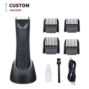 OEM Custom Wireless Type-C Charging Hair Trimmer with Waterproof Hair Cutting Razor Hair Clipper for Men