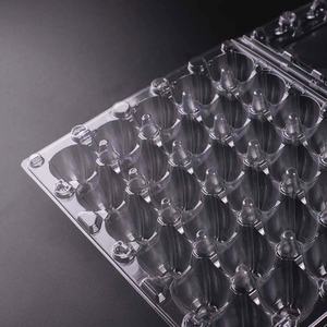 Contenedores de cartón de bandeja de plástico para huevos de <span class=keywords><strong>codorniz</strong></span> grandes Jumbo de 30 celdas a precio barato PET reutilizable de fábrica <span class=keywords><strong>común</strong></span> - Product Image 6