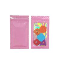 Pochettes personnalisées en Mylar holographique refermables avec fermeture éclair, en matériau composite de qualité alimentaire pour emballage de sushis et verres