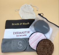 Tampons en coton éponge réutilisables personnalisés et bandeau facial pour spa outil de nettoyage pour soins de la peau du visage
