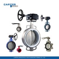 Vanne papillon Carter en fonte WCB CF8CF3, type Wafer, à brides RF, électrique et pneumatique, Exd, haute température, haute pression, OEM