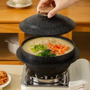 18CM/20CM/24CM Estilo Coreano Non Stick Sopa Pote Caçarolas com Tampa para Gás e Fogão de Indução