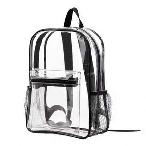Sac à dos transparent en PVC pour femmes et hommes, idéal pour l'école, la mode, les voyages et le rangement en extérieur - Product Image 1